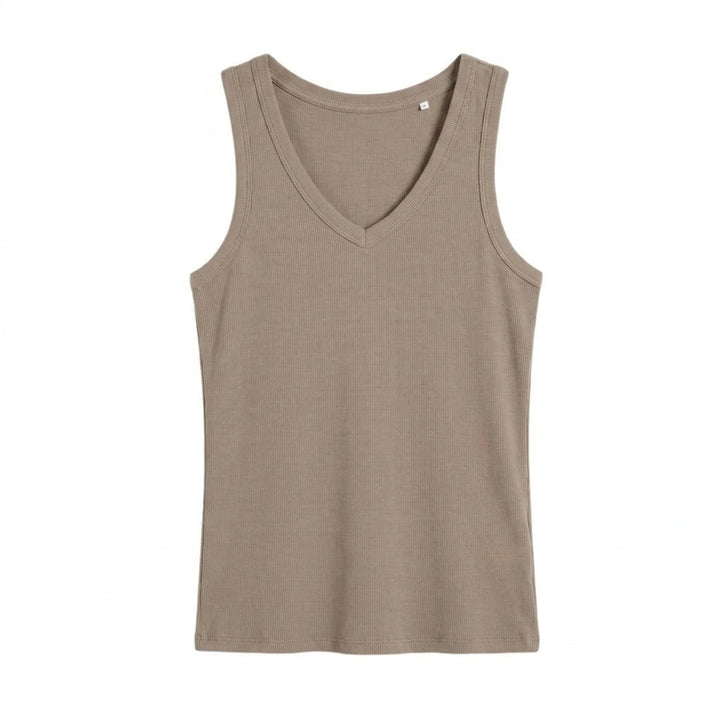 Ribbed V-Neck Tank — View 19 | Clova