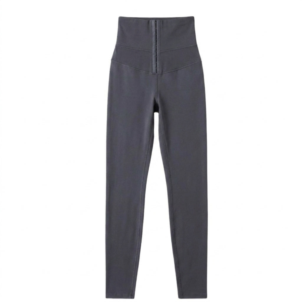 High-Waist Corset Leggings with Adjustable Cinch — View 17 | Clova