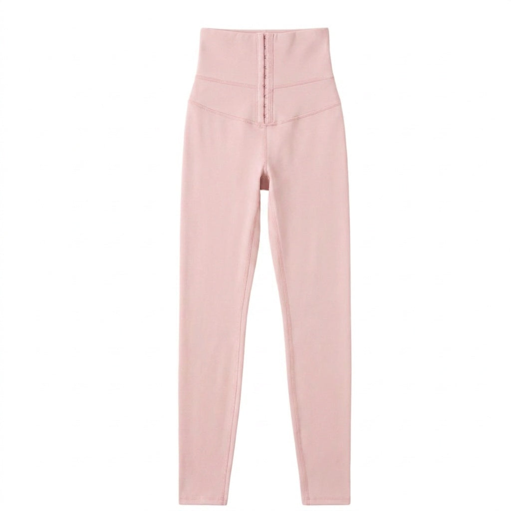 High-Waist Corset Leggings with Adjustable Cinch — View 18 | Clova