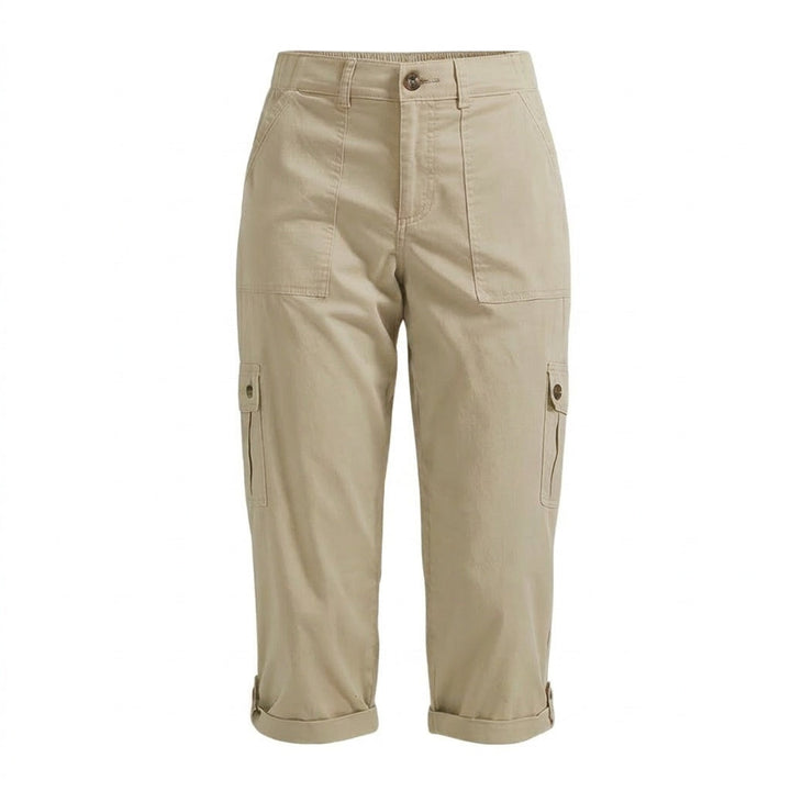 Comfortable Stretch Capri with Pockets — View 16 | Clova