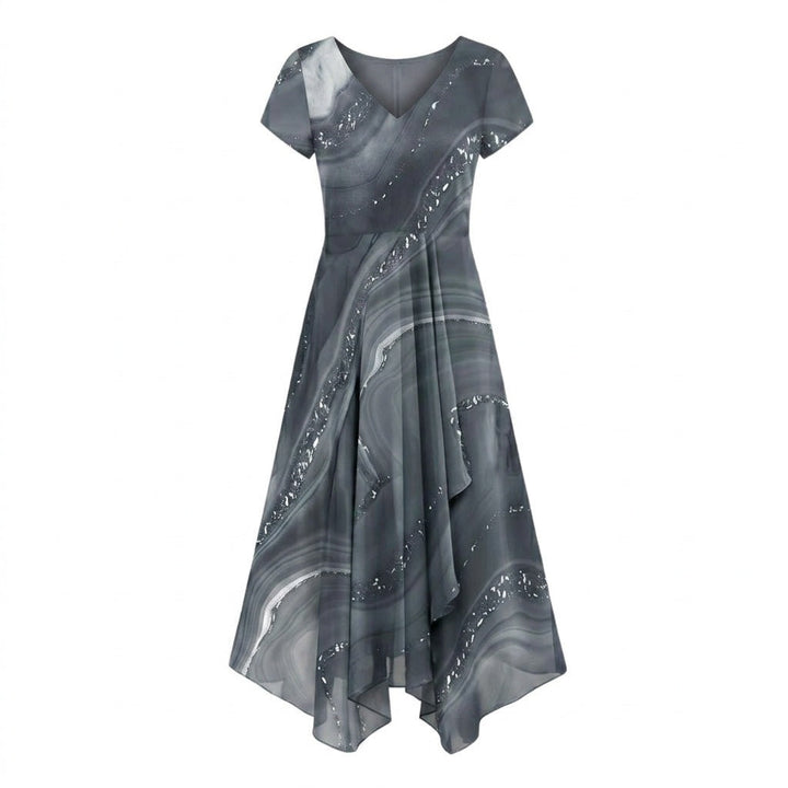 Flowing Marbled Midi Dress for Special Occasions — View 17 | Clova