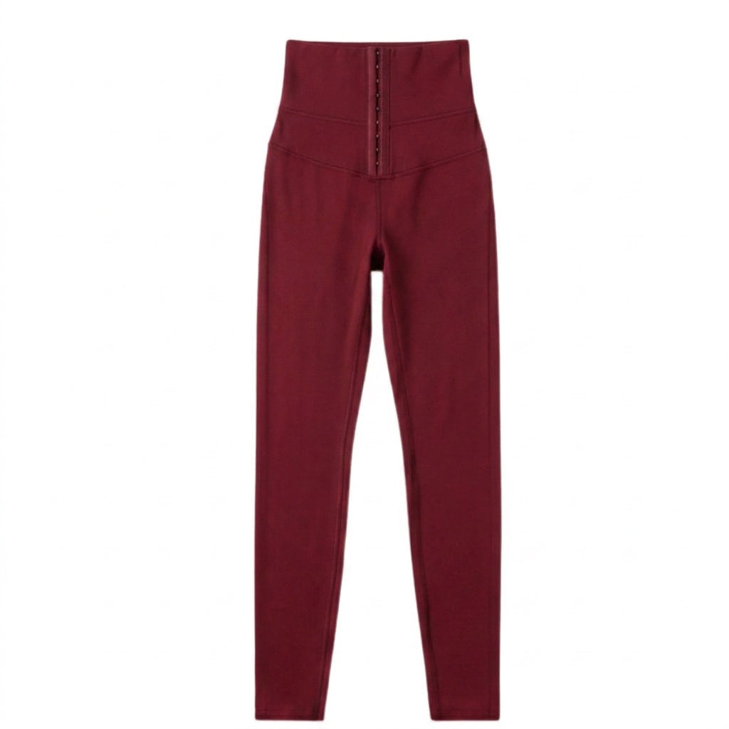 High-Waist Corset Leggings with Adjustable Cinch — View 20 | Clova