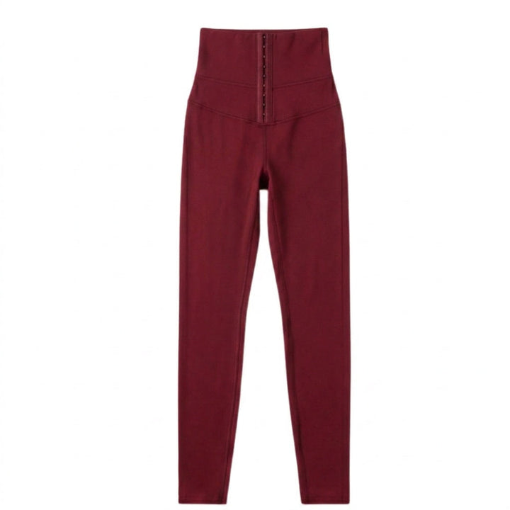 High-Waist Corset Leggings with Adjustable Cinch — View 20 | Clova