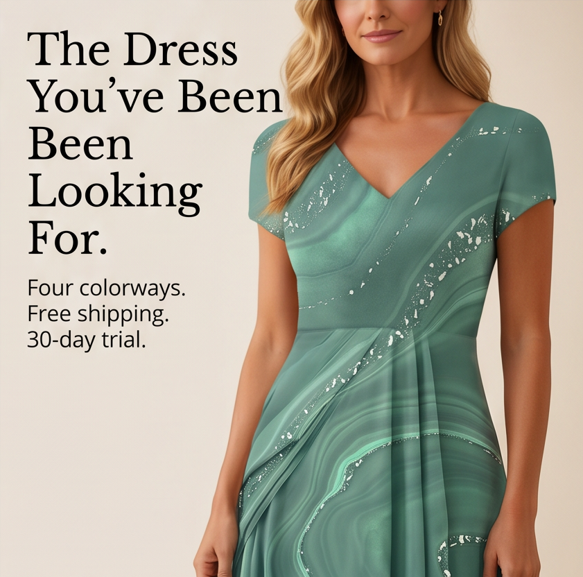 Flowing Marbled Midi Dress for Special Occasions — View 11 | Clova