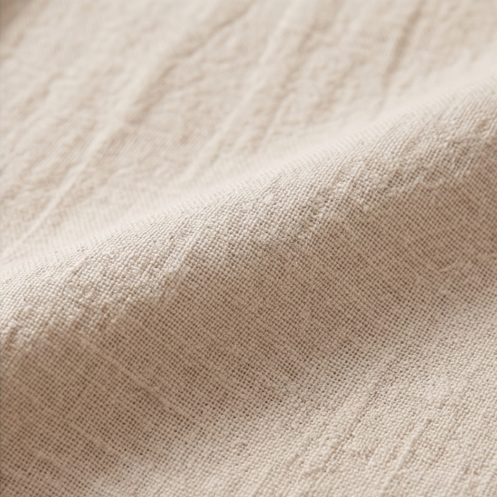 Flowy V-Neck Midi Dress with Wooden Buttons — View 7 | Clova