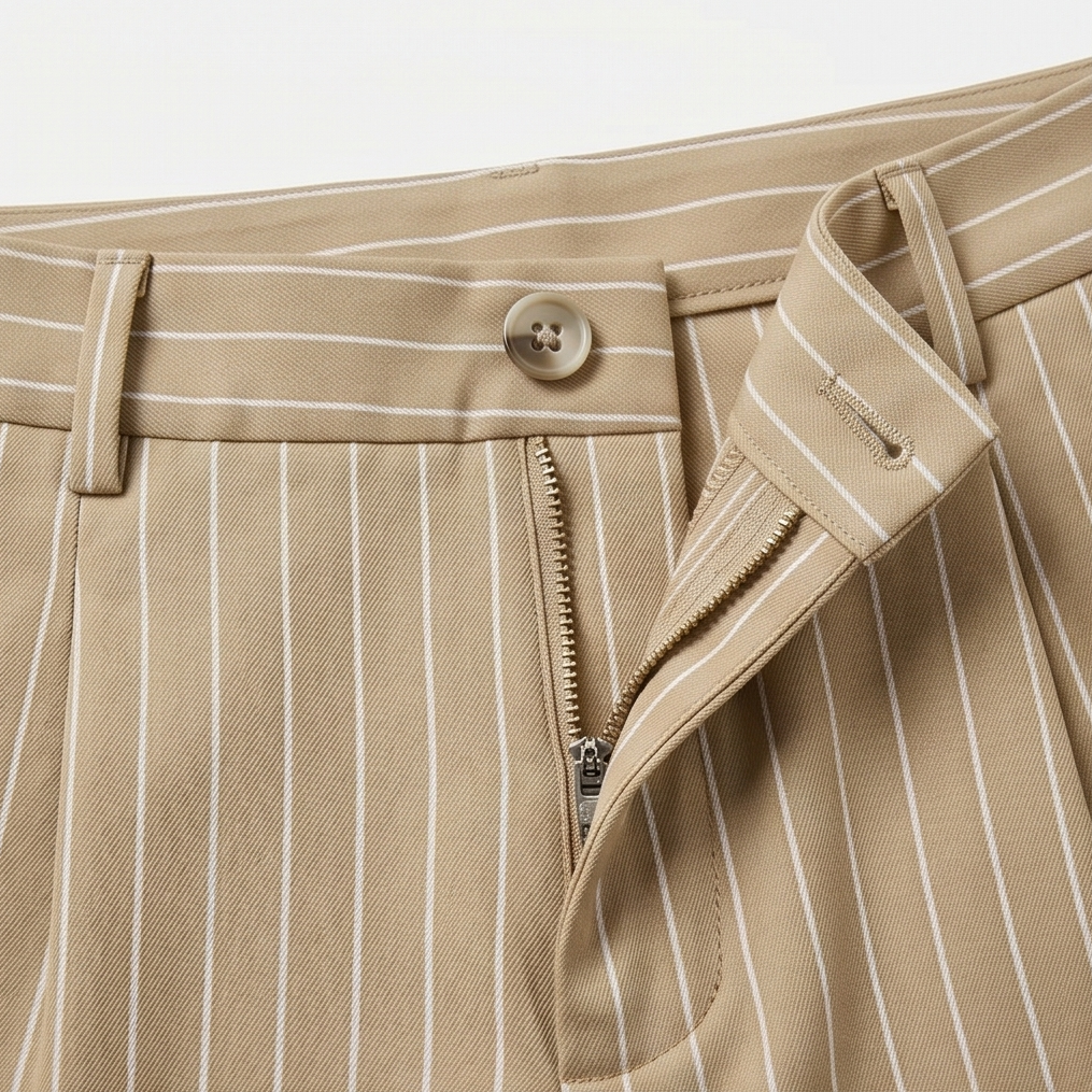 Solène High-Waisted Striped Wide-Leg Trousers for Effortless Polish — View 7 | Clova