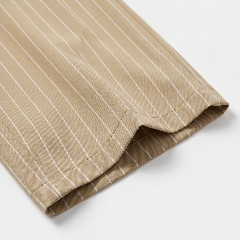 Solène High-Waisted Striped Wide-Leg Trousers for Effortless Polish — View 10 | Clova
