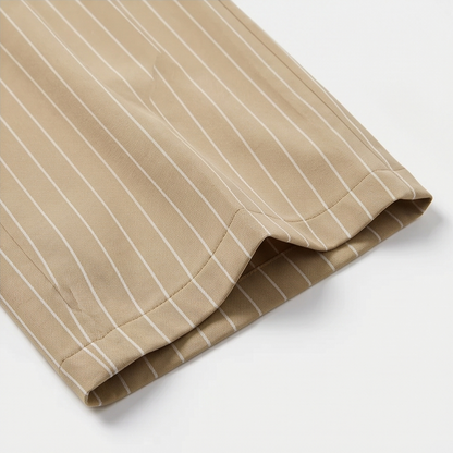 Solène High-Waisted Striped Wide-Leg Trousers for Effortless Polish — View 10 | Clova