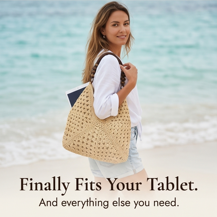 Crochet Summer Tote with Hidden Lining