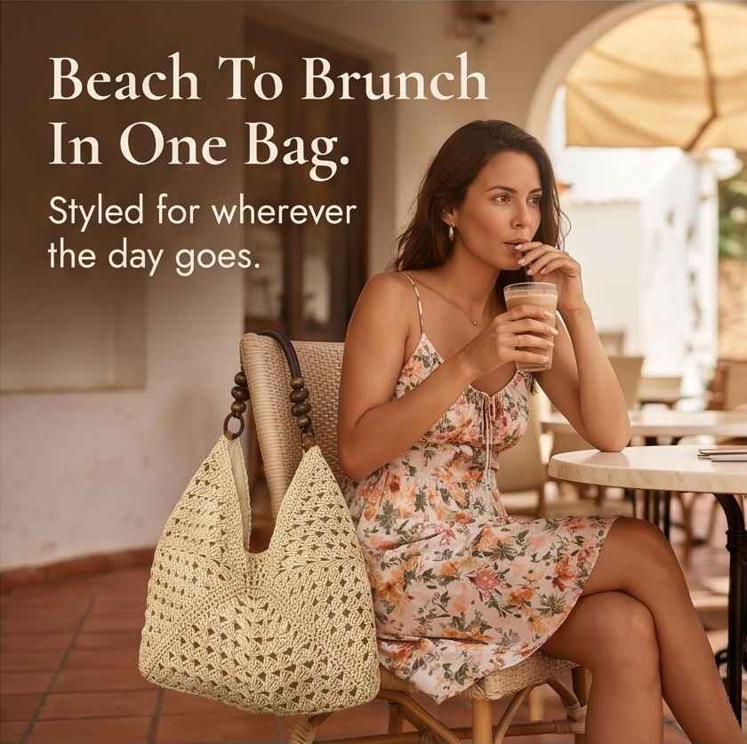 Crochet Summer Tote with Hidden Lining