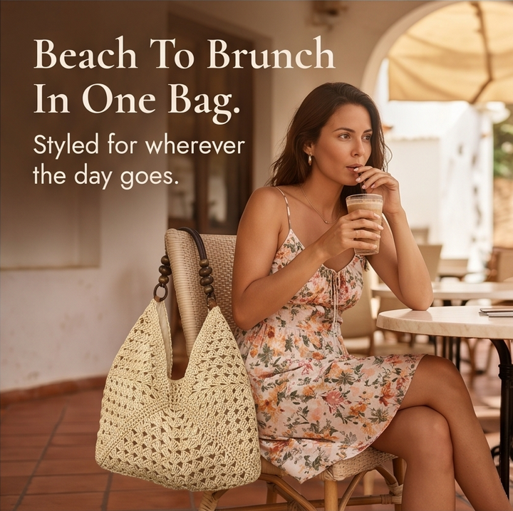 Crochet Summer Tote with Hidden Lining