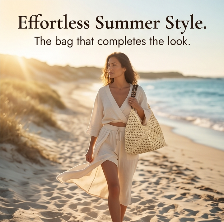 Crochet Summer Tote with Hidden Lining