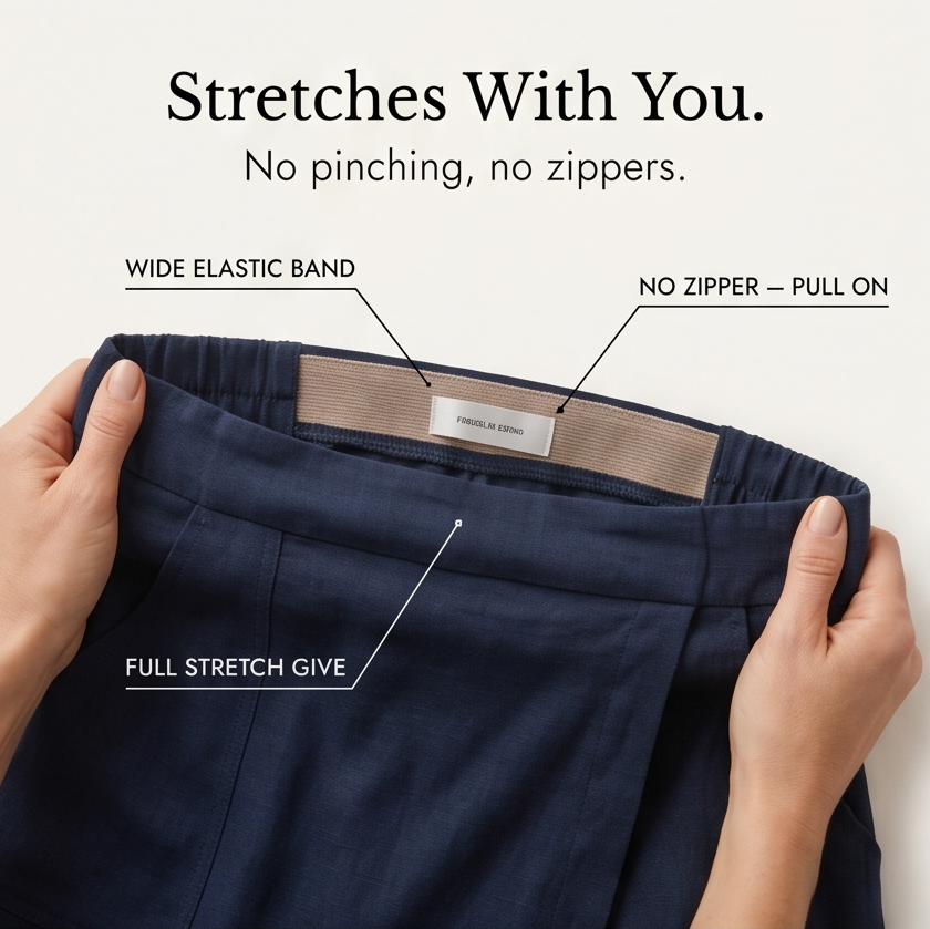 Wrap-Front Skort with Hidden Shorts — View 11 | Clova