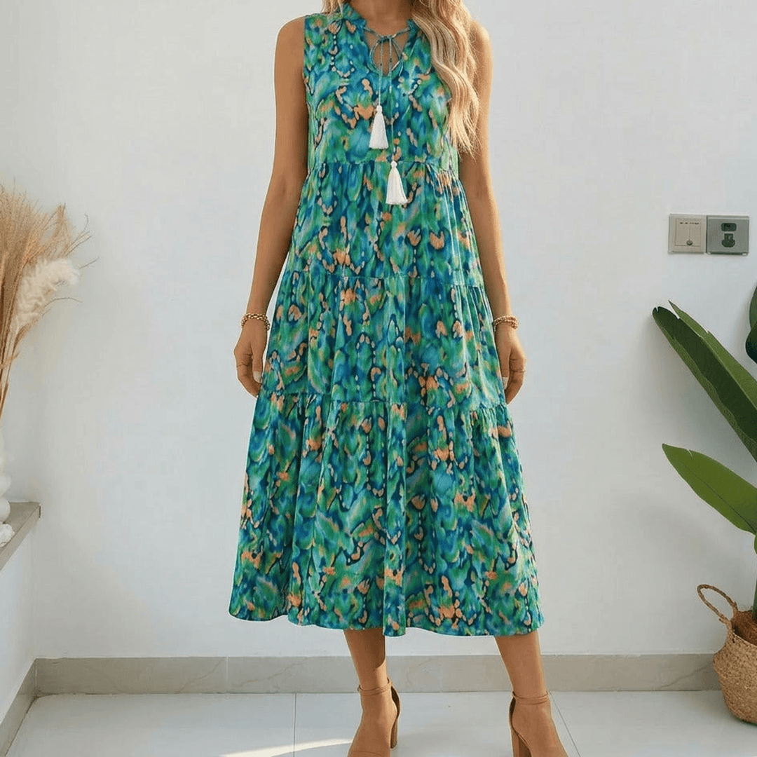 Tiered Boho Midi Dress for Effortless Summer Days | Clova Women's Fashion