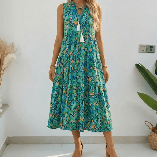 Tiered Boho Midi Dress for Effortless Summer Days | Clova Women's Fashion