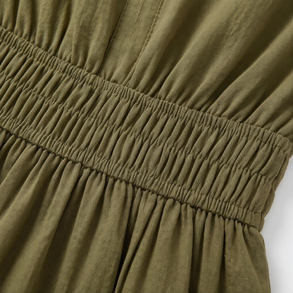 Solenna Smocked Waist Tiered Mini Dress — View 13 | Clova