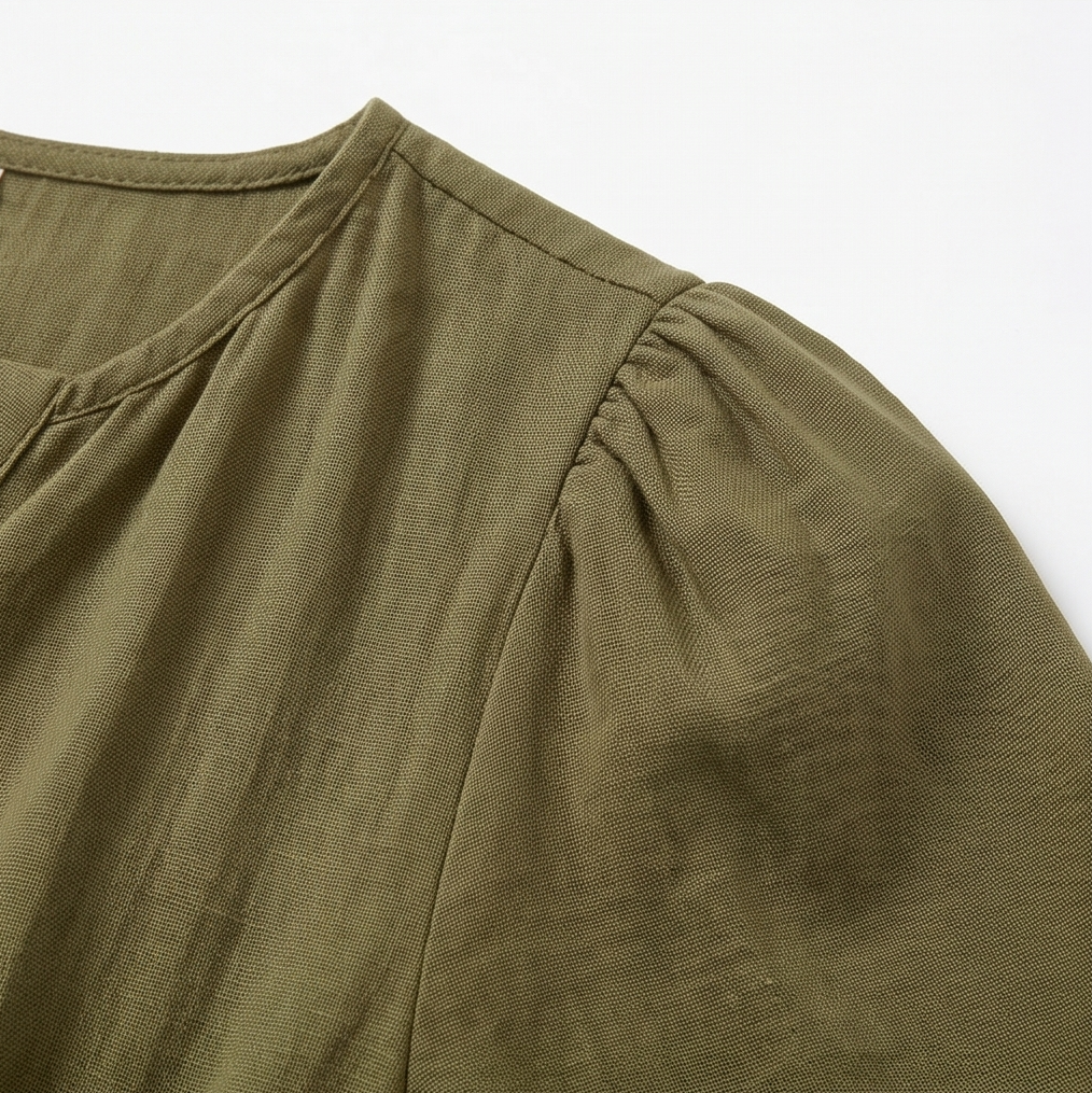Solenna Smocked Waist Tiered Mini Dress — View 15 | Clova
