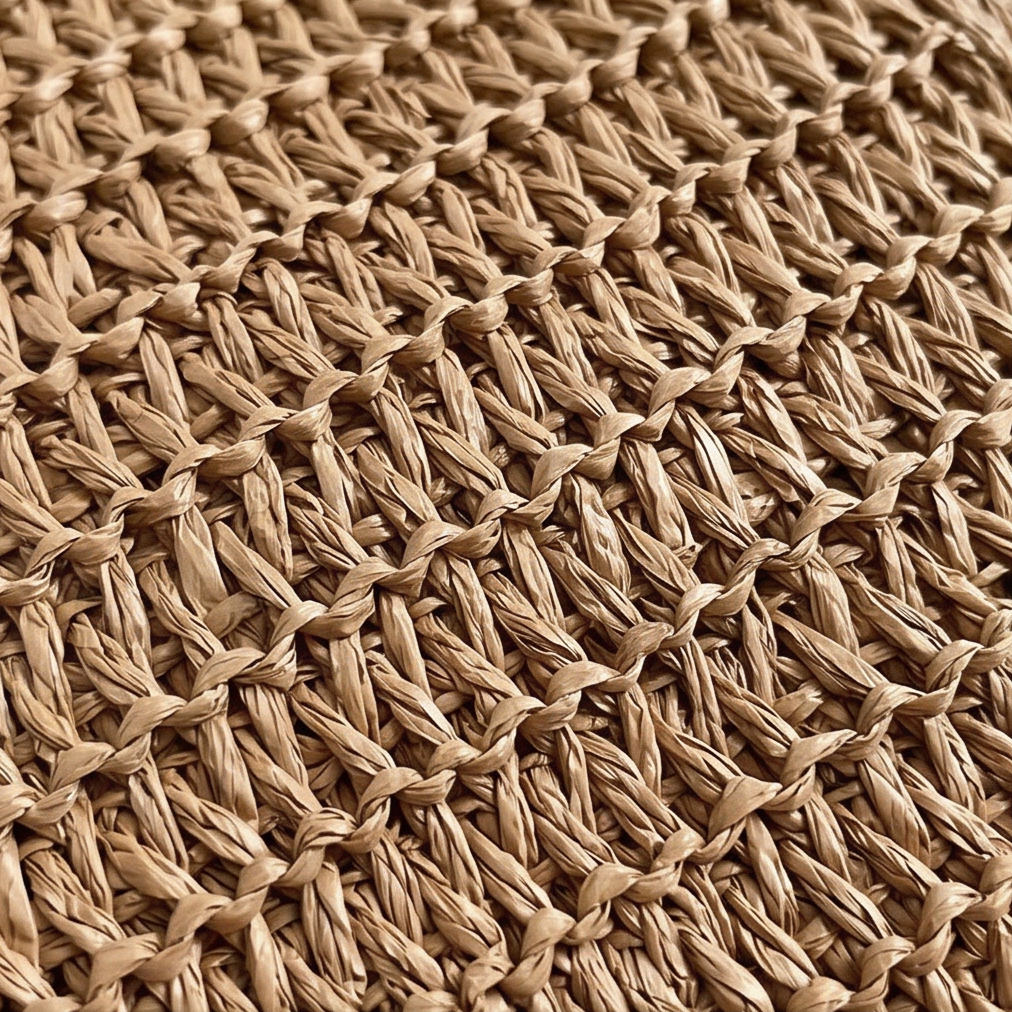 Handwoven Straw Tote with Zip Lining