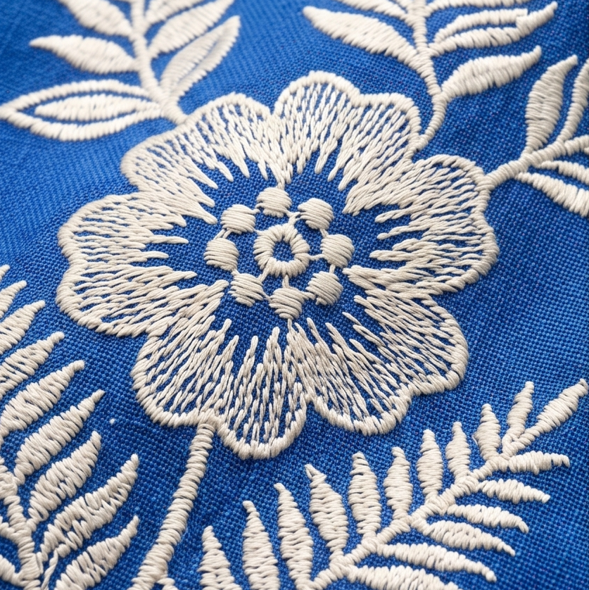 Embroidered Floral Midi Dress — View 8 | Clova