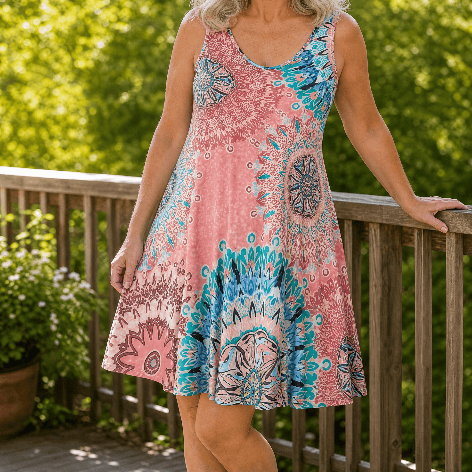 Flowy A-Line Sundress — View 11 | Clova
