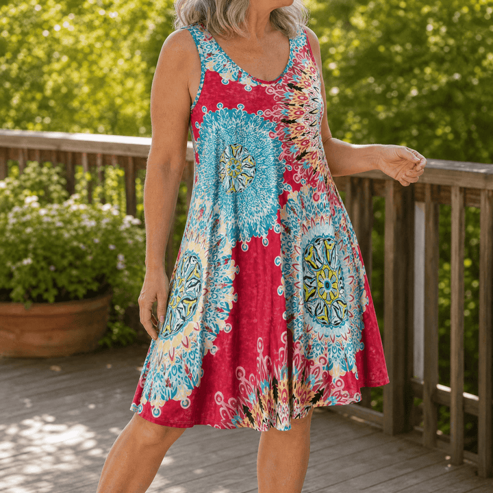 Flowy A-Line Sundress — View 12 | Clova