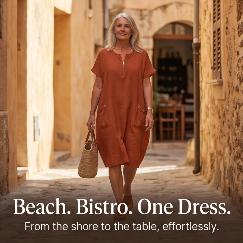 Breezy Summer Dress with Pockets — View 9 | Clova