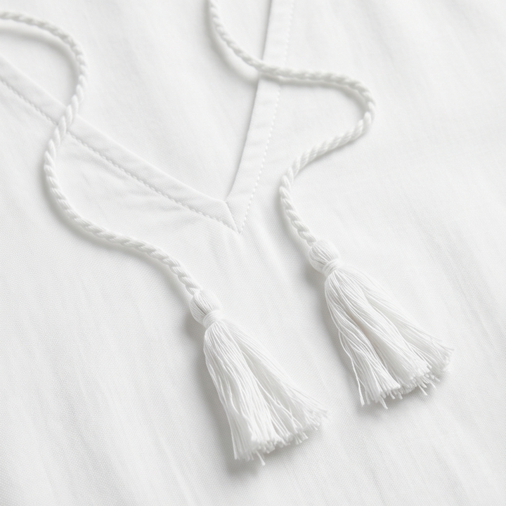Breezy V-Neck Cotton Dress — View 7 | Clova