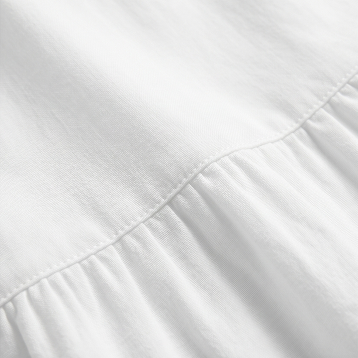 Breezy V-Neck Cotton Dress — View 8 | Clova