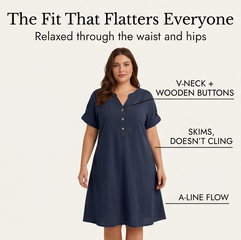 Breezy V-Neck Boho Sundress with Pockets — View 8 | Clova