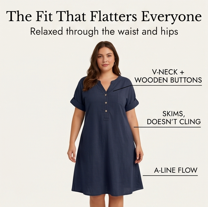 Breezy V-Neck Boho Sundress with Pockets — View 8 | Clova