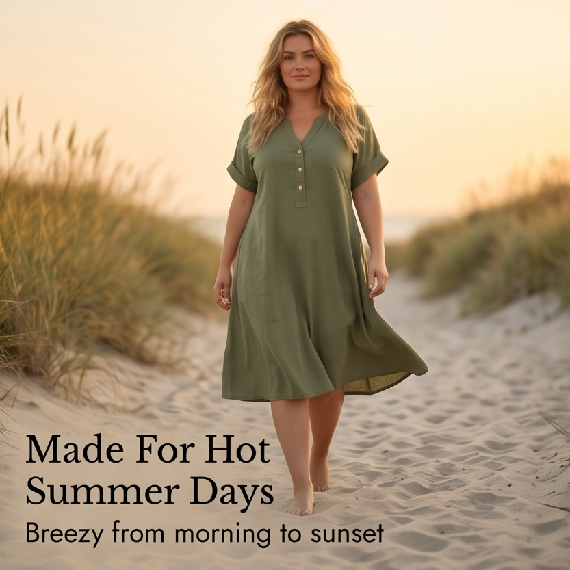 Breezy V-Neck Boho Sundress with Pockets — View 9 | Clova