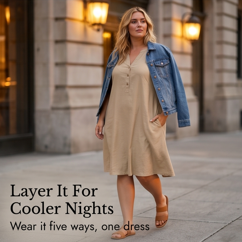 Breezy V-Neck Boho Sundress with Pockets — View 10 | Clova
