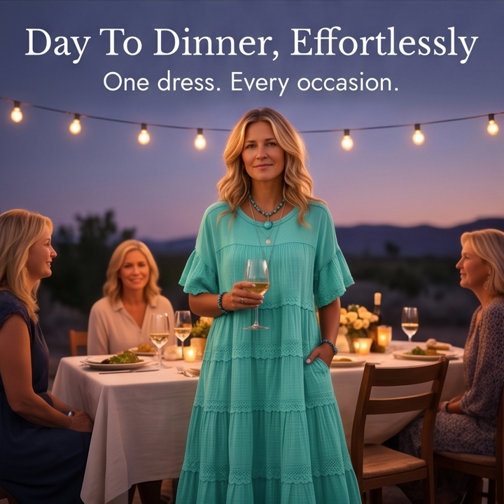 Sundara Tiered Lace Midi Dress with Hidden Pockets — View 11 | Clova