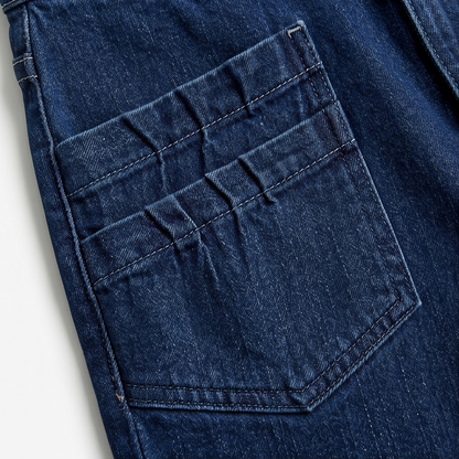 Patch-Pocket Wide-Leg Jeans — View 7 | Clova