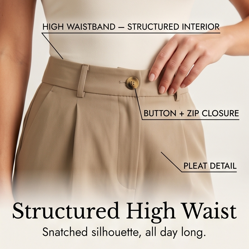High-Waist Wide-Leg Trousers for Effortless Polish — View 6 | Clova