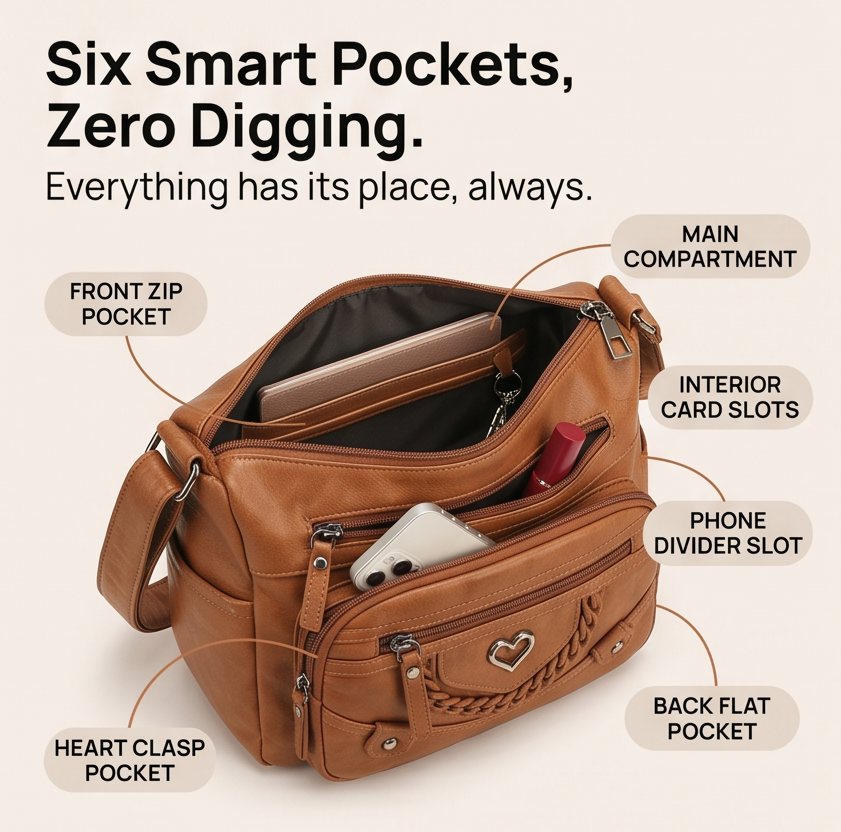 Multi-Pocket Crossbody Bag for Everyday Carry