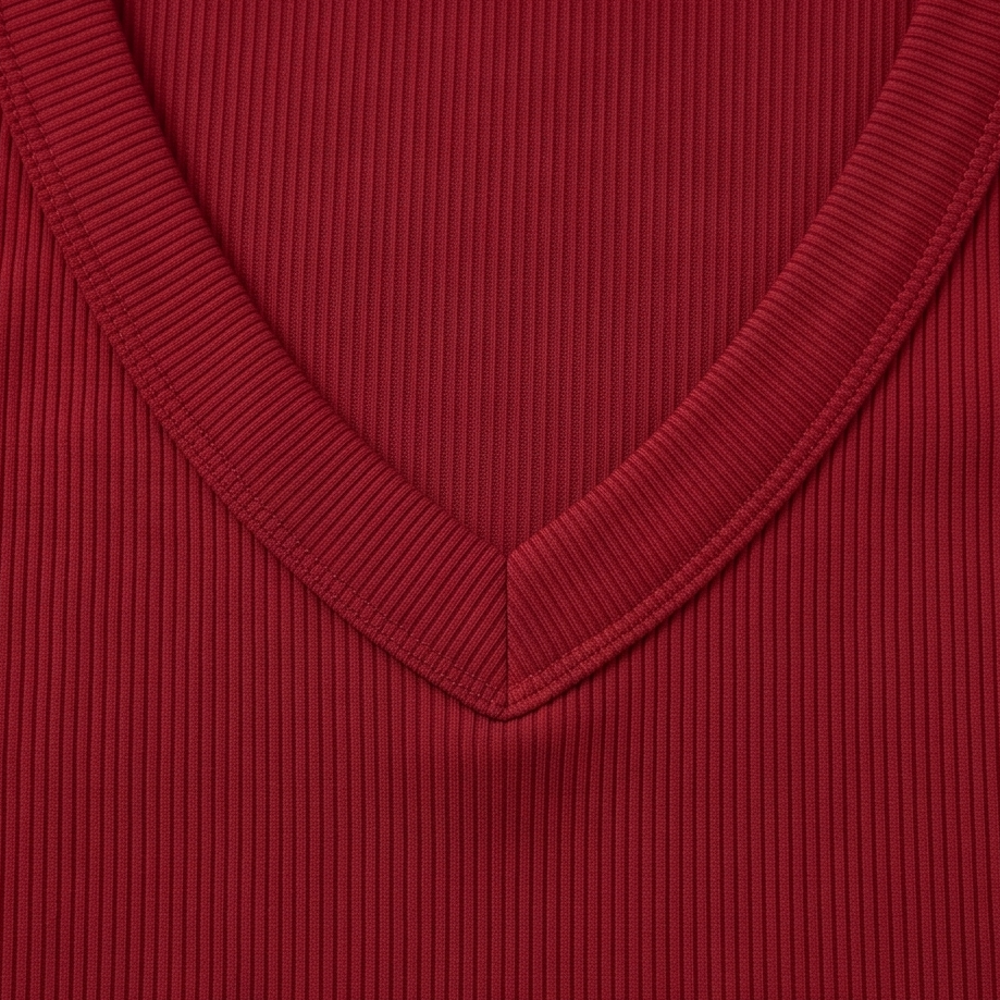 Ribbed V-Neck Tank — View 12 | Clova