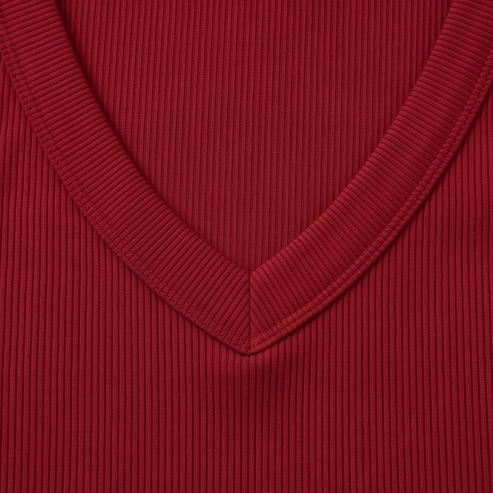 Ribbed V-Neck Tank — View 12 | Clova